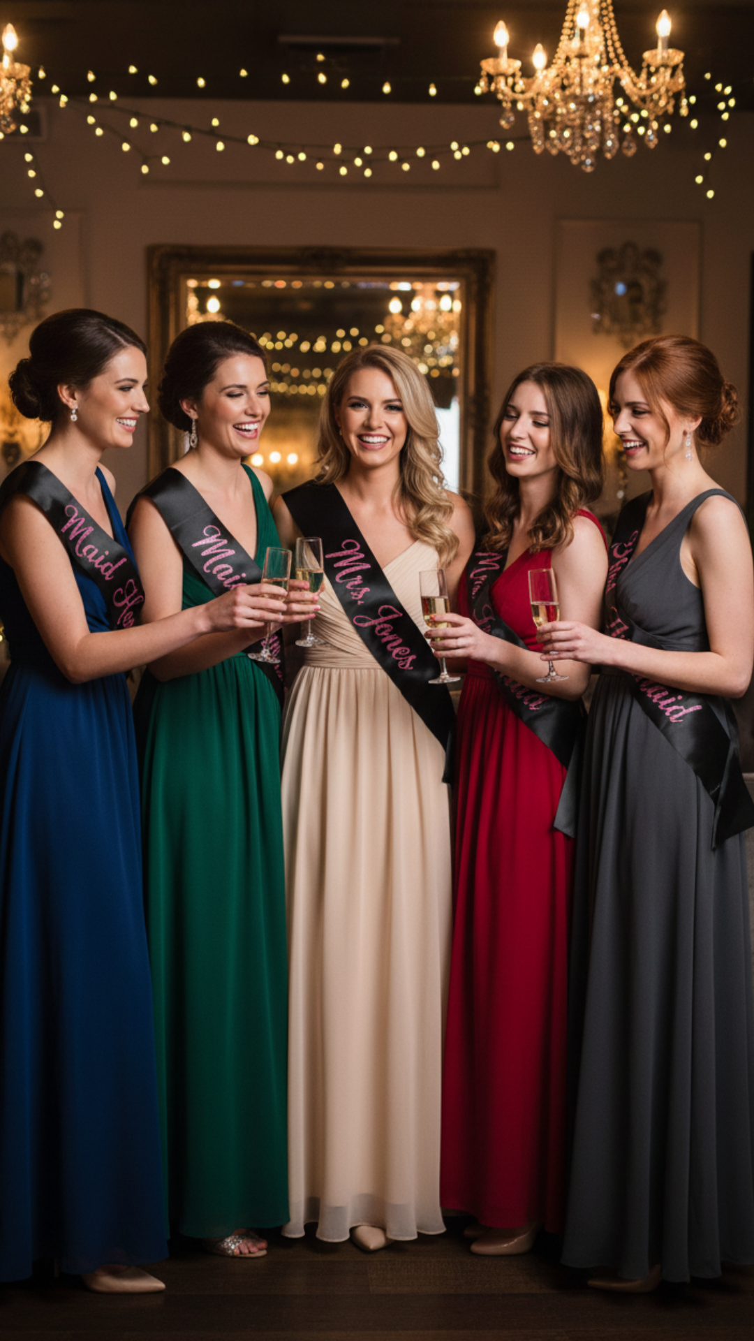 Personalised Bridal Party Sash Set 5