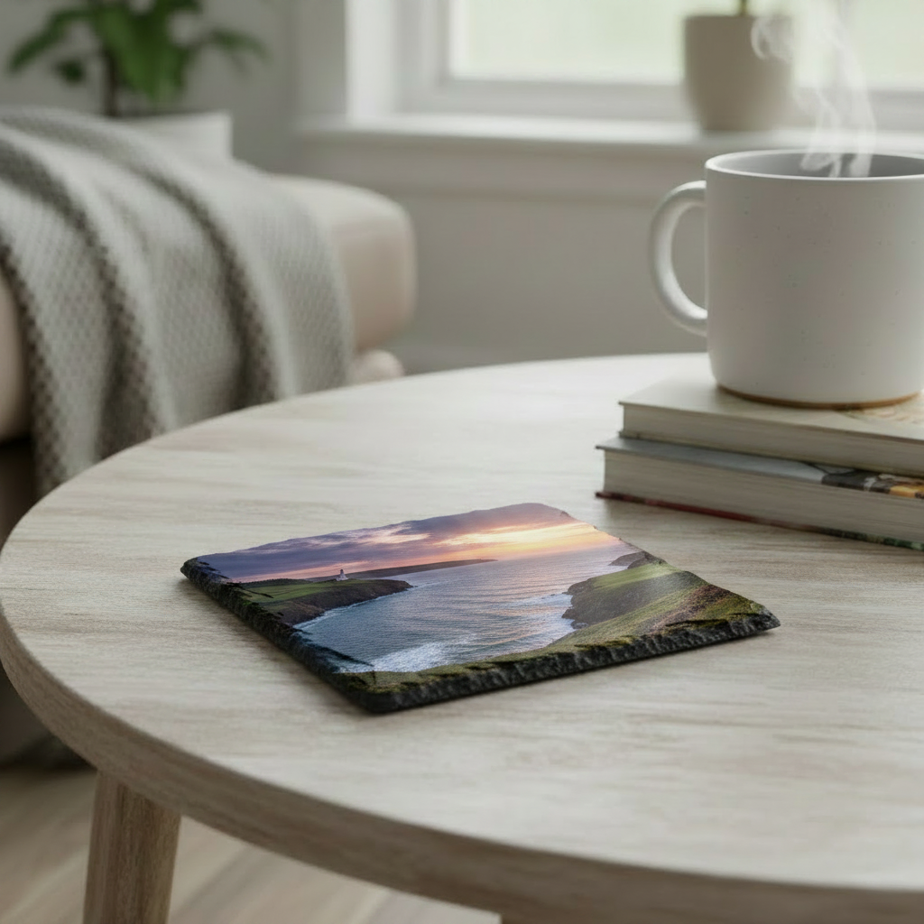 9cm Personalised Photo Slate Coaster - Scenic Landscape
