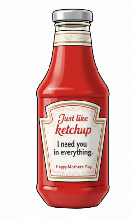 Just Like Ketchup Mother's Day A6 Card