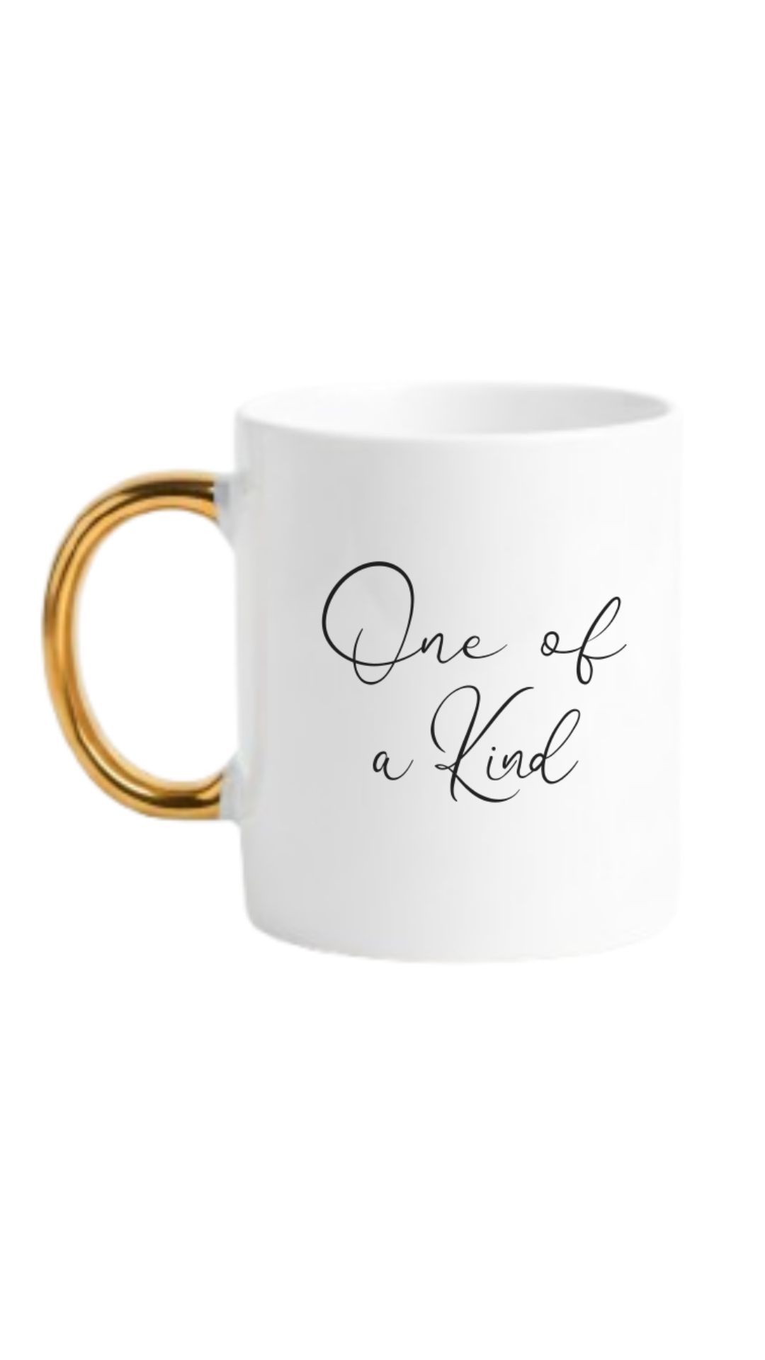 One of a Kind Gold Handle Mug 11 0z