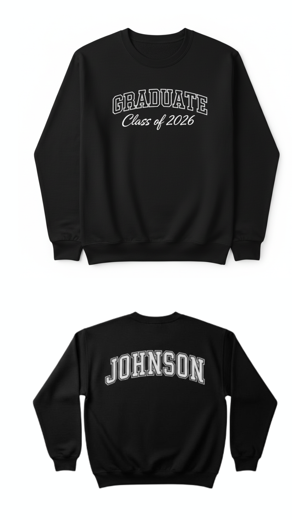 Personalised Graduation Jumper Class of 2026 - Black
