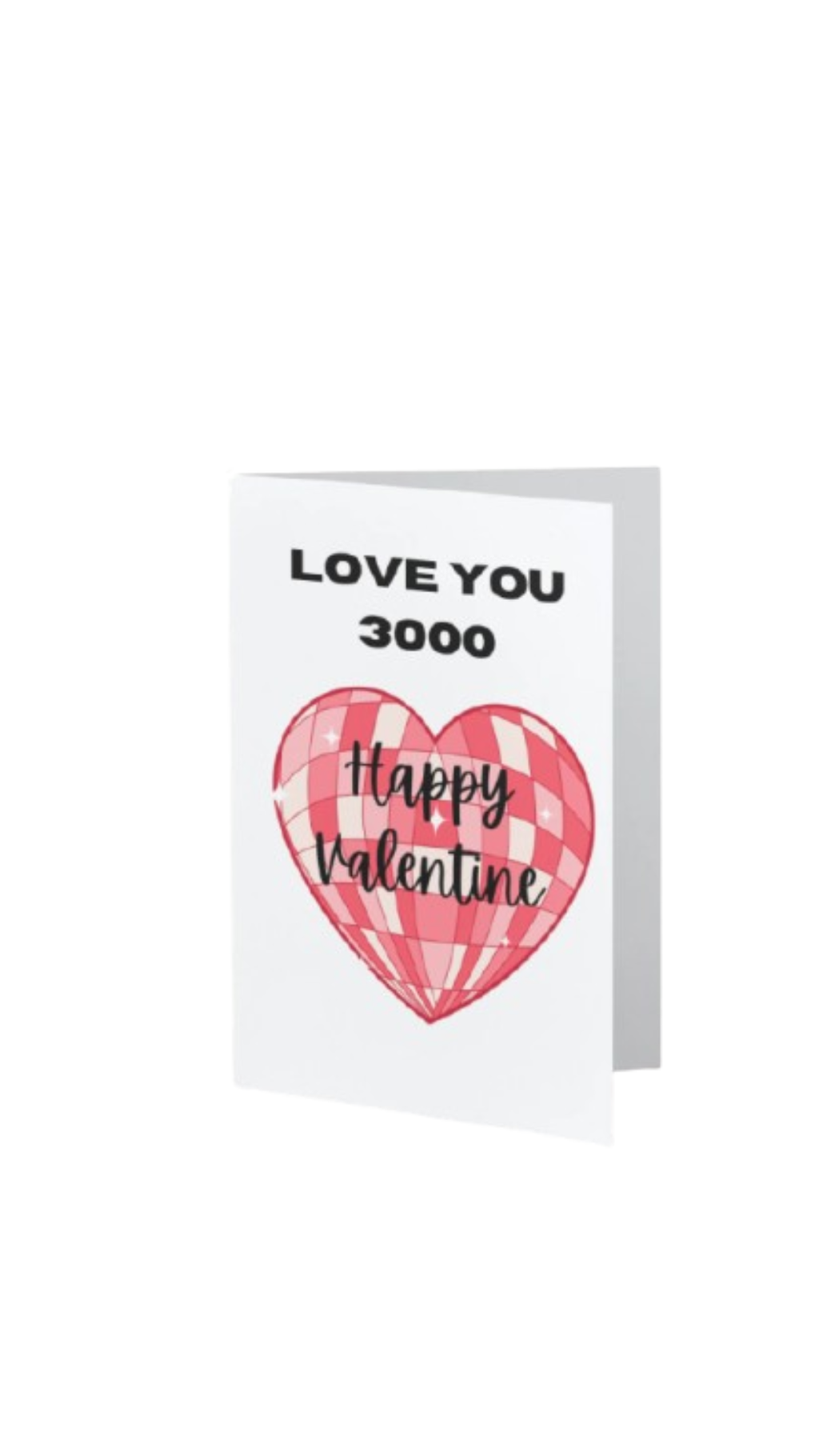 Love You 3000 Valentine's Card - A5 Linen Cardstock