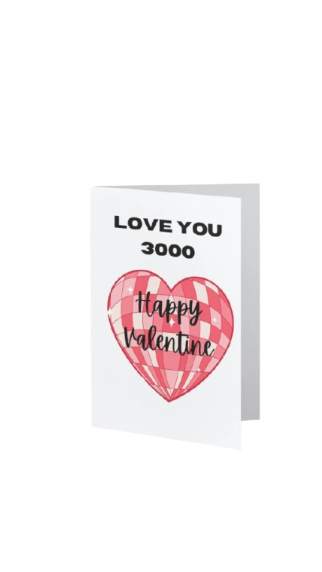 Love You 3000 Valentine's Card - A5 Linen Cardstock