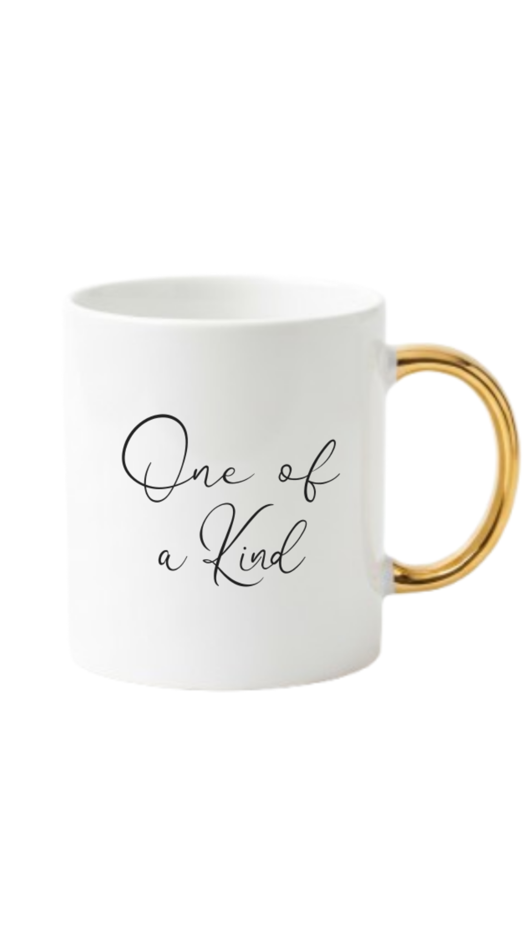 One of a Kind Gold Handle Mug 11 0z