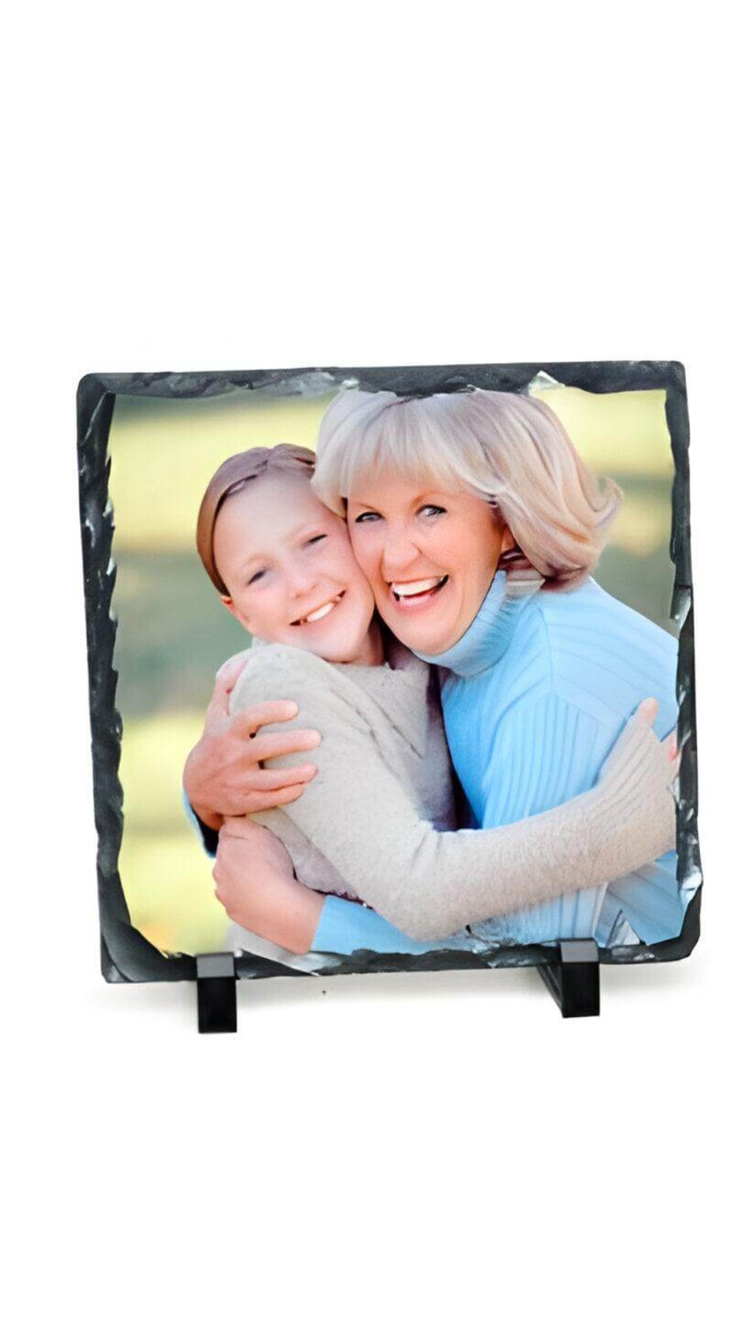 Personalised Rock Photo Slate Square 15 cm x 15 cm