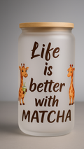 Life Is Better With Matcha 16oz Tumbler With Straw & Cleaner