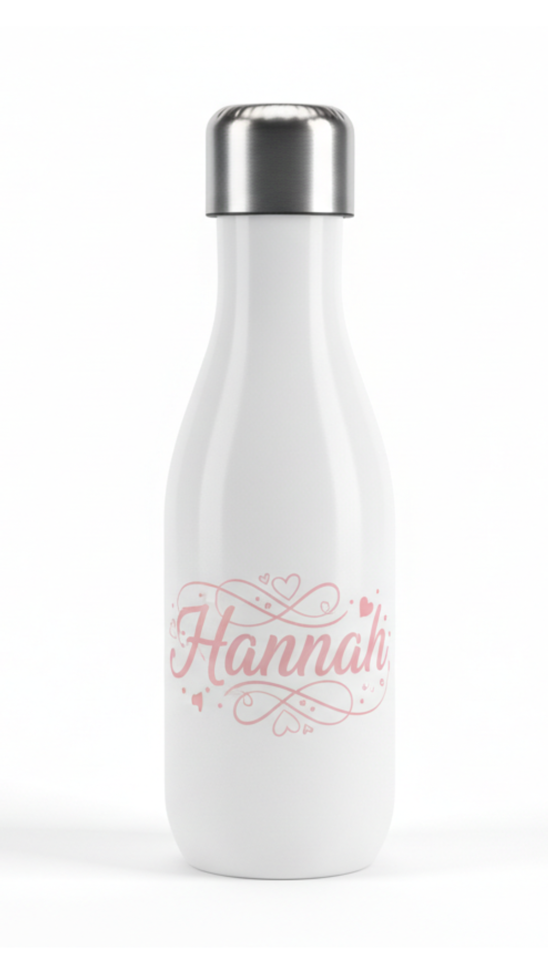 Personalised 650ml White Aluminium Bowling Bottle