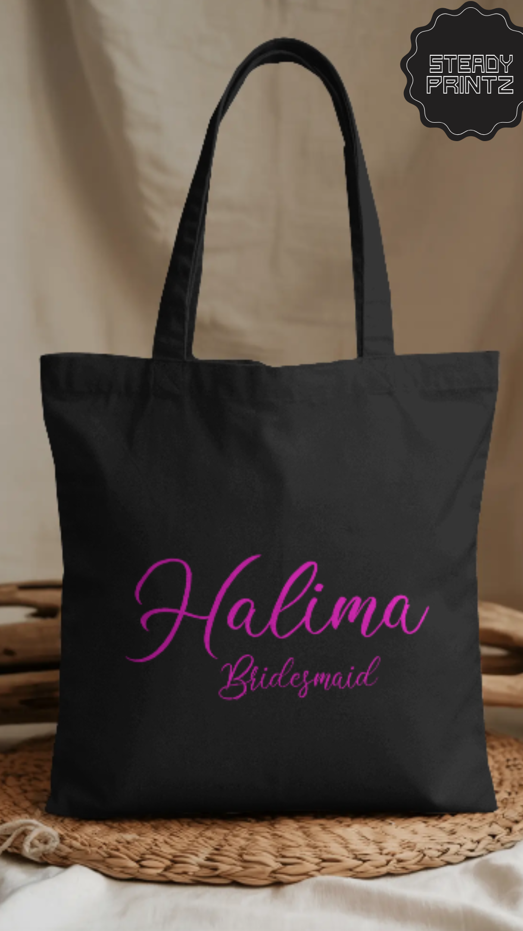 Personalised Bridesmaid Tote Bag