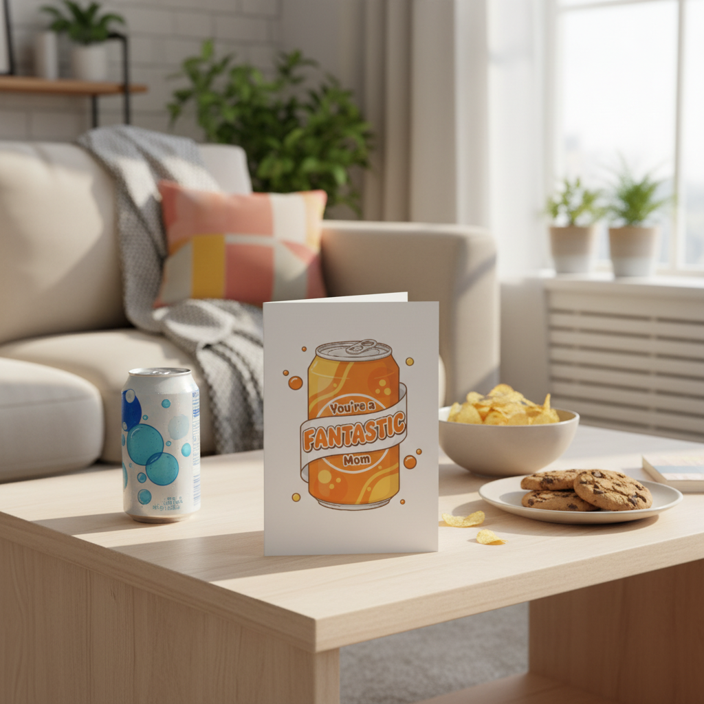 Fantastic Mom Card Living Room Scene