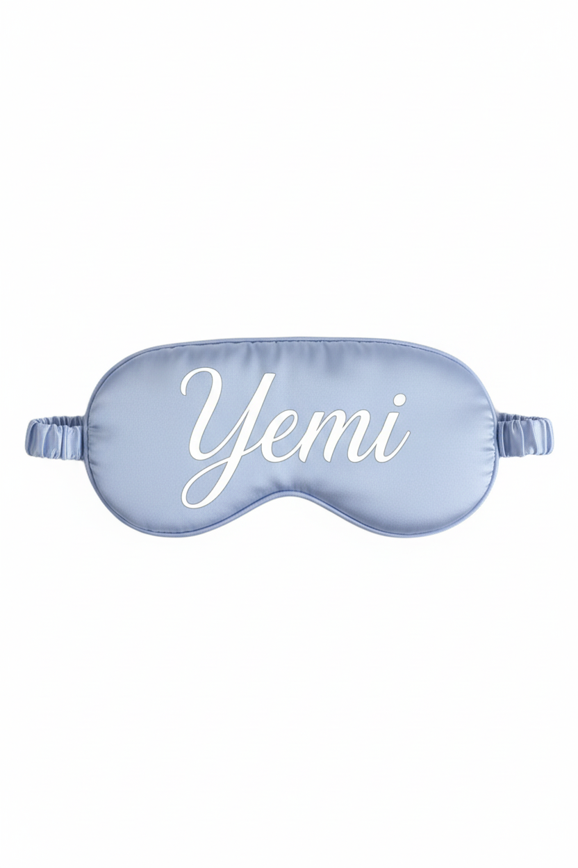 Personalized Silk Eye Mask Adjustable Ultra Soft Elastic Strap