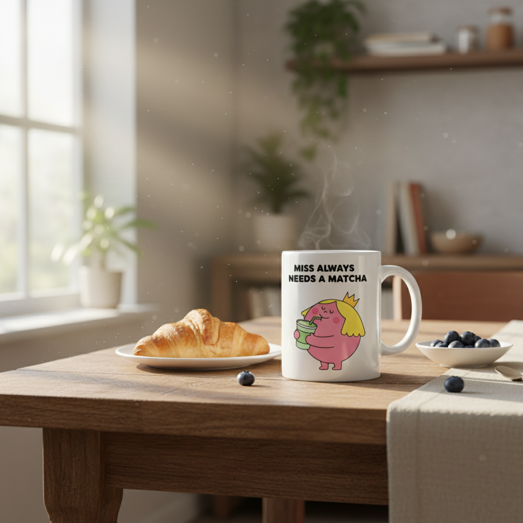 Matcha Mug Breakfast Scene