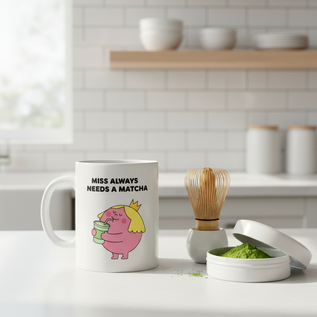 Matcha Mug Kitchen Scene
