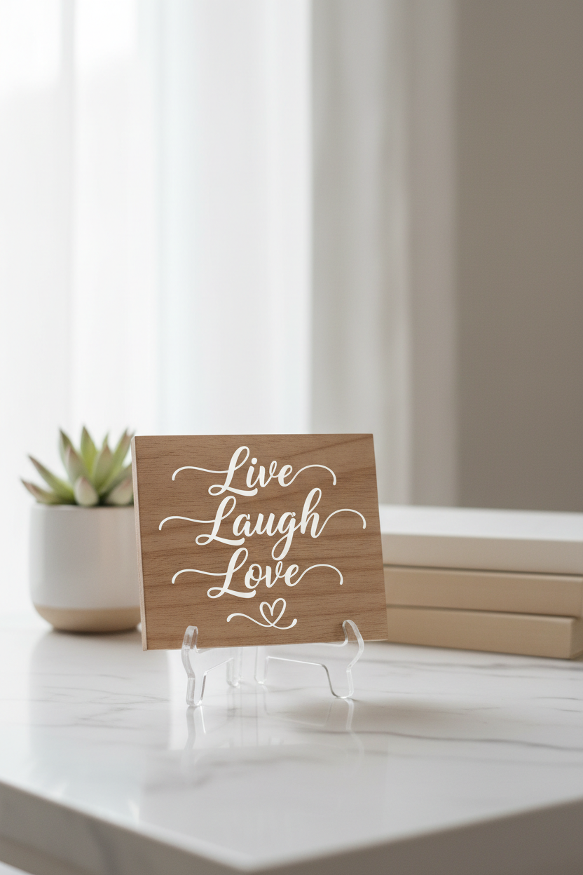 Mini Sign with Vinyl Decal