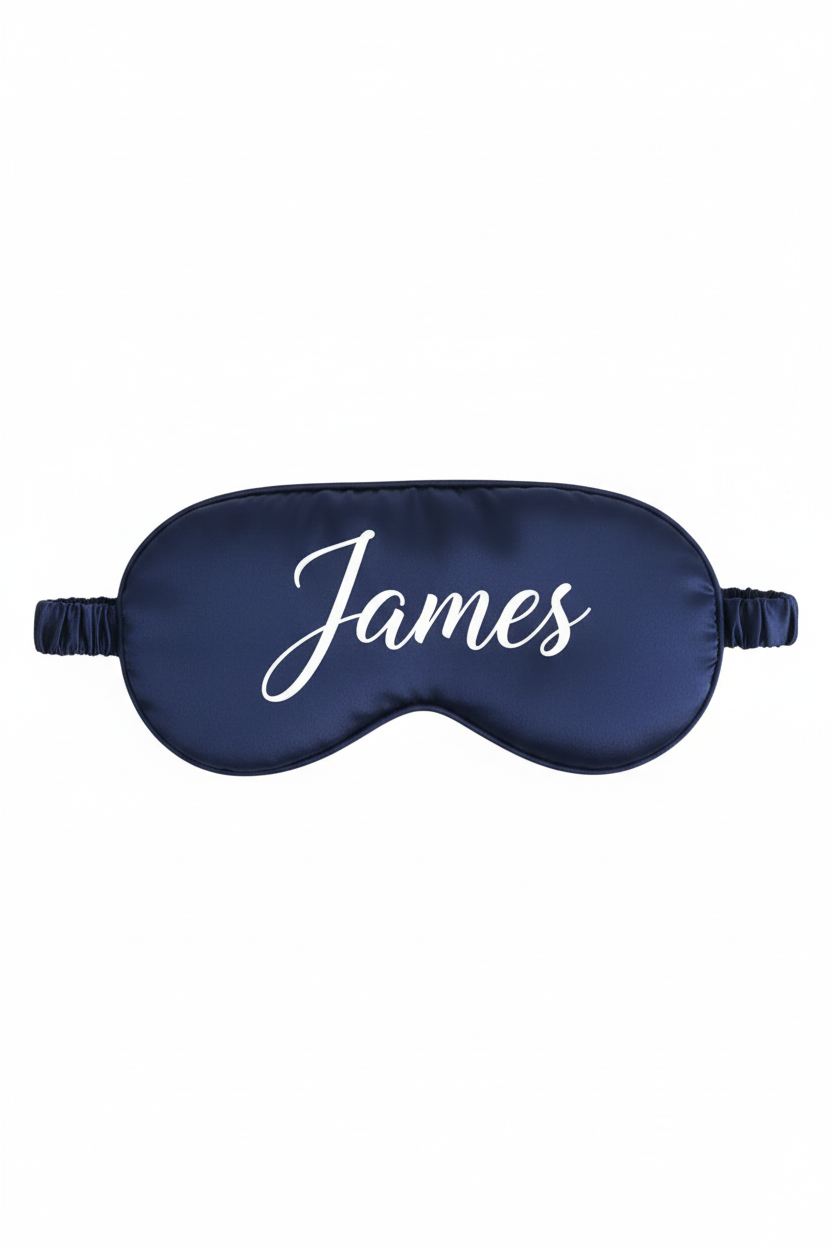 Personalized Silk Eye Mask Adjustable Ultra Soft Elastic Strap