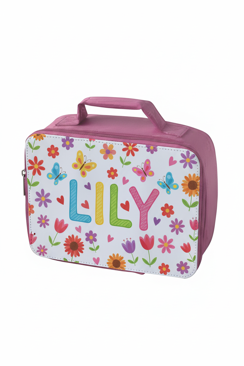 Pink cooler bag with custom design