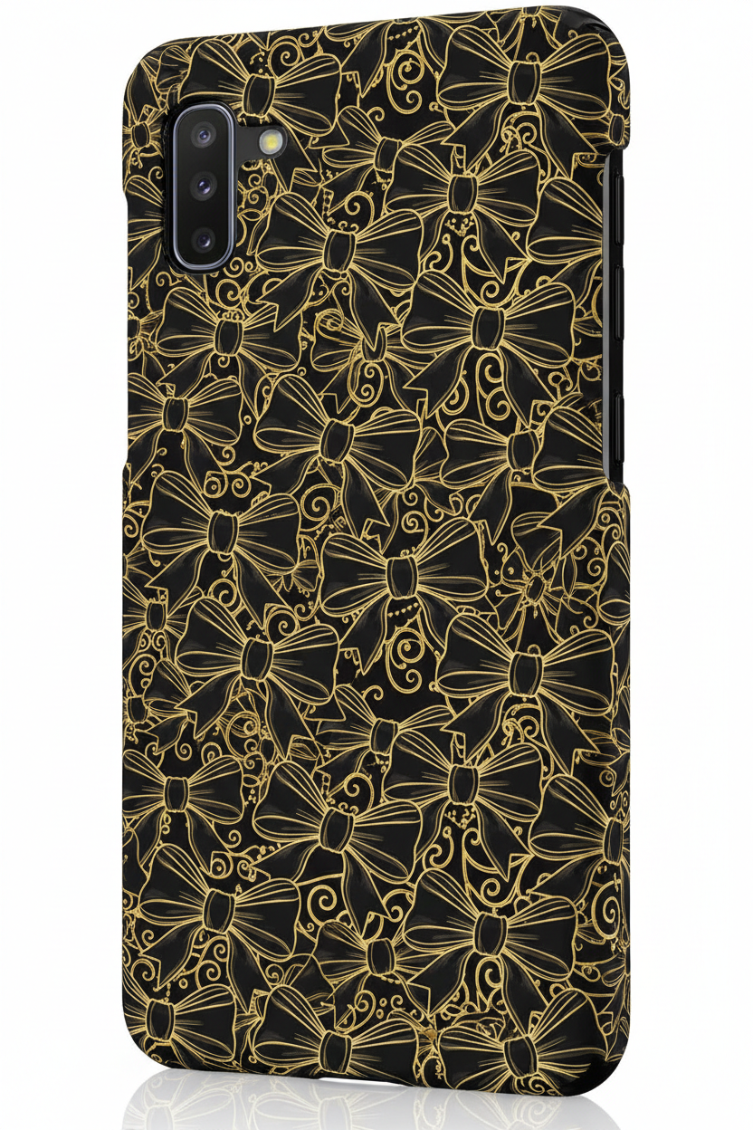 Samsung bow phone case - front angled view