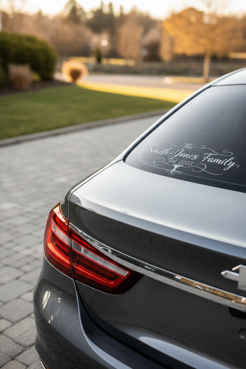 Vinyl Decal on Car Window