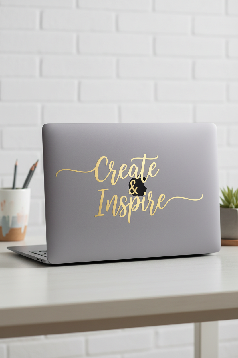 Vinyl Decal on Laptop